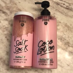 VS Pink Coconut lotion and salt soak